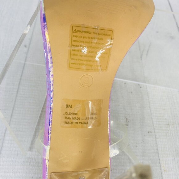 Cape Robbin SKIN Transparent Criss-Cross Straps Stiletto High Heels Shoes Sz 9 M - Picture 11 of 12